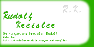 rudolf kreisler business card